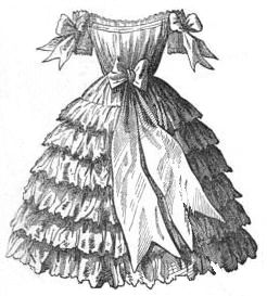 Vintage Girl's Dress Drawing - ReusableArt.com