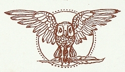 flying owl drawing