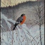 Winter Bird Landscape by Kittelsen