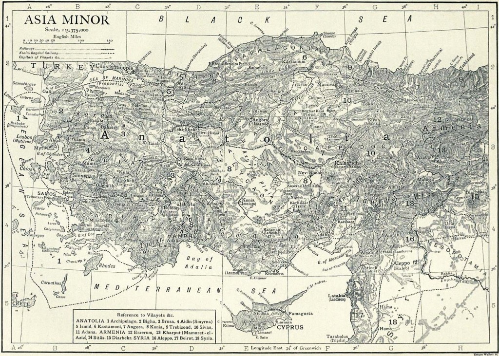 Vintage Asia Minor Map