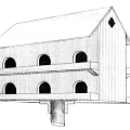 barn birdhouse drawing