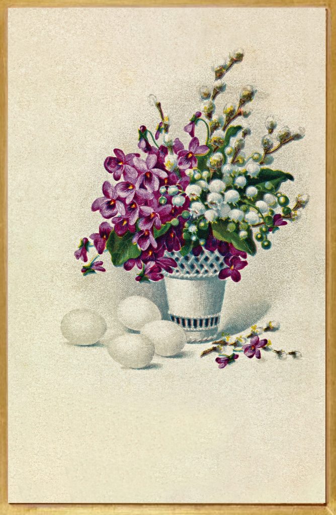 violets and lily of the valley for Easter