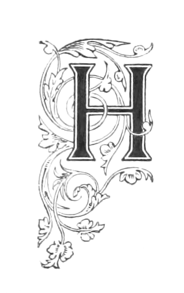 Letter H Design - One of a Set of Print Foundry Drop Cap Images
