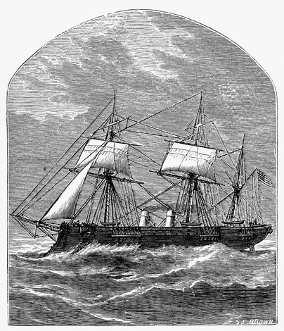 Early Steamship Drawing