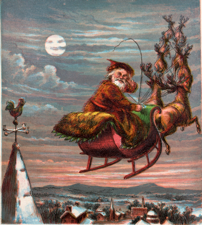 Santa Claus in Flight