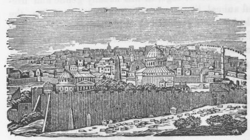 Vintage Drawing of Jerusalem