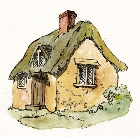 Thatched Roof Cottage Clip Art