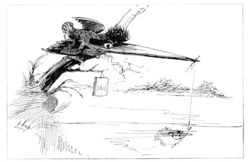Drawing of a Bird Fishing