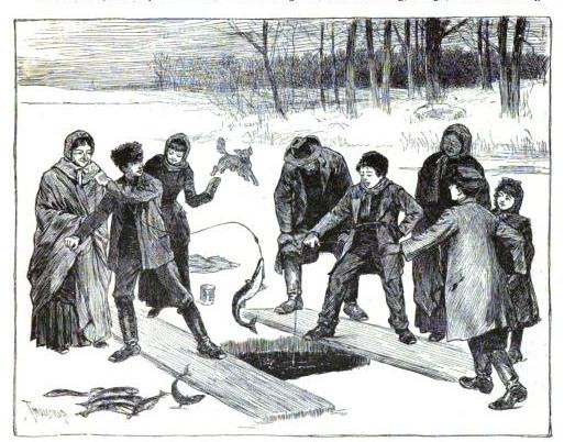 Ice Fishing Drawing