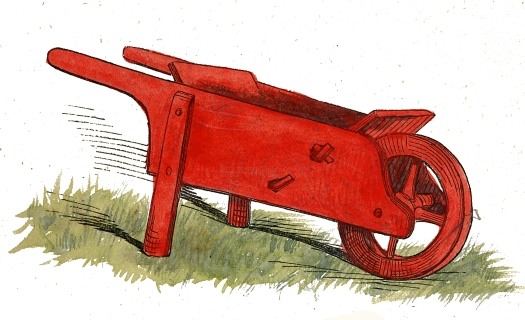 Red Wheelbarrow Drawing