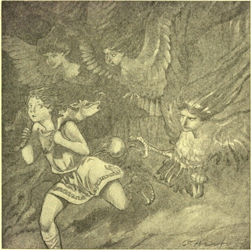 Drawing of Harpies
