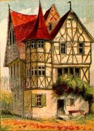 English Tudor House Drawing