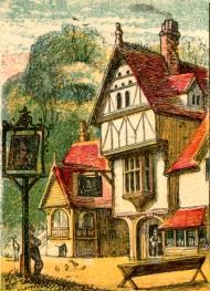 English Tudor Inn Drawing