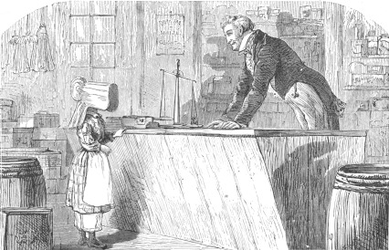 Young girl at the mercantile