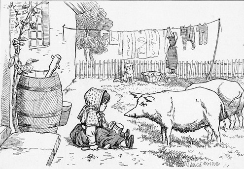 The Little Girl and the Pigs