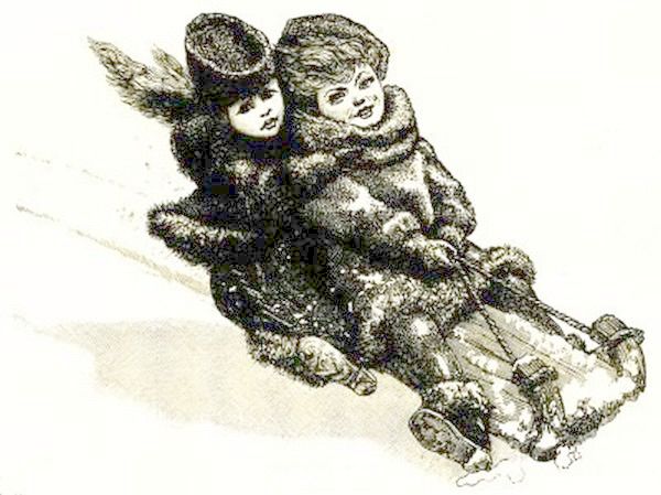 Sledding Siblings