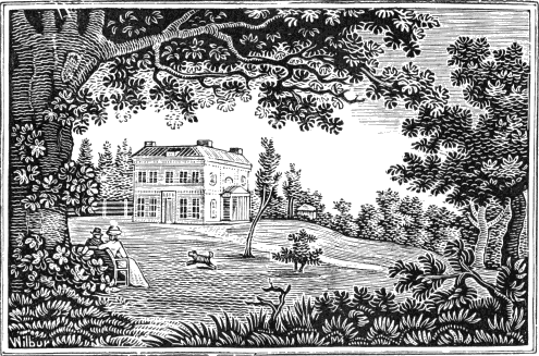 Black and White Country House Drawing