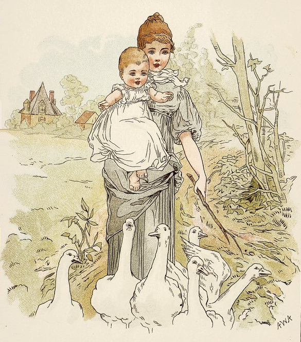 Mother, Baby and Geese