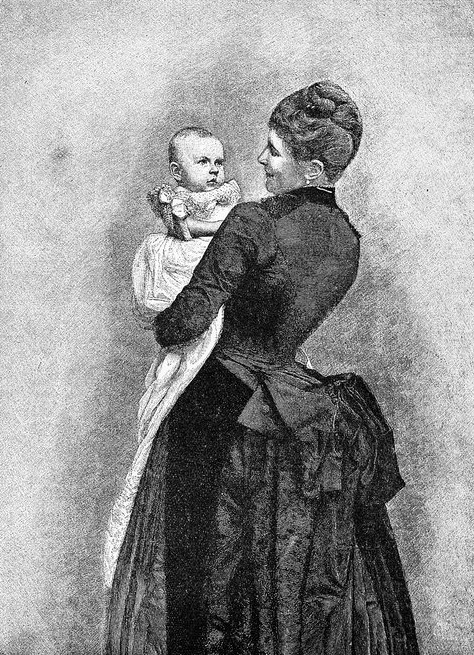 Mother Holding Baby Drawing