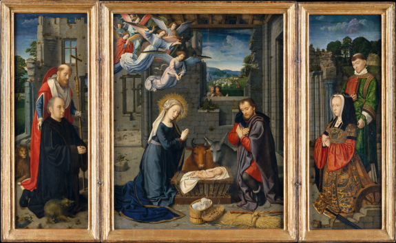 The Nativity with Donors and Sainted Jerome and Leonard