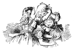 Drawing of Children Fighting