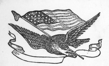 Eagle with Flag Drawing