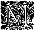 Fancy Letter M with Flower Feature