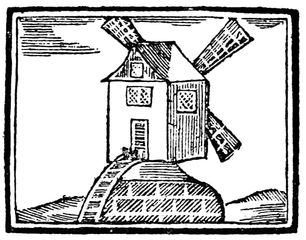 vintage windmill drawing