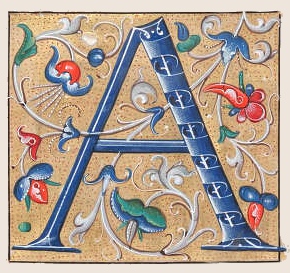 illuminated letter A