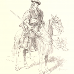 Horseman Drawing by Rosa Bonheur