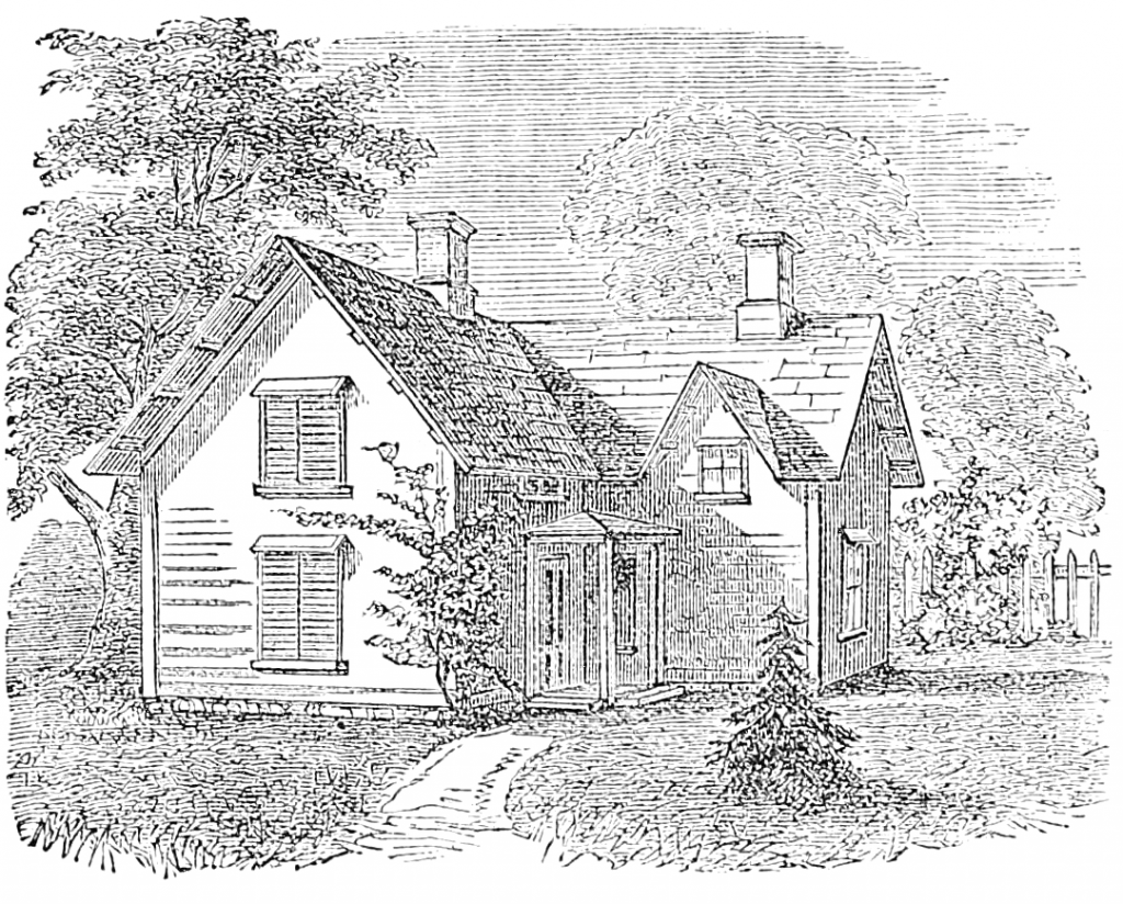 vintage cottage engraving shared by ReusableArt.com