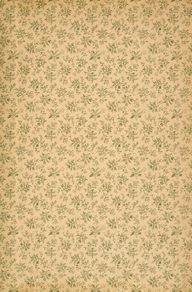 vintage green floral endpaper
