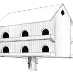 barn birdhouse drawing