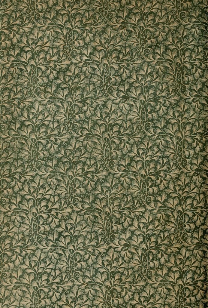 green leaf endpaper design